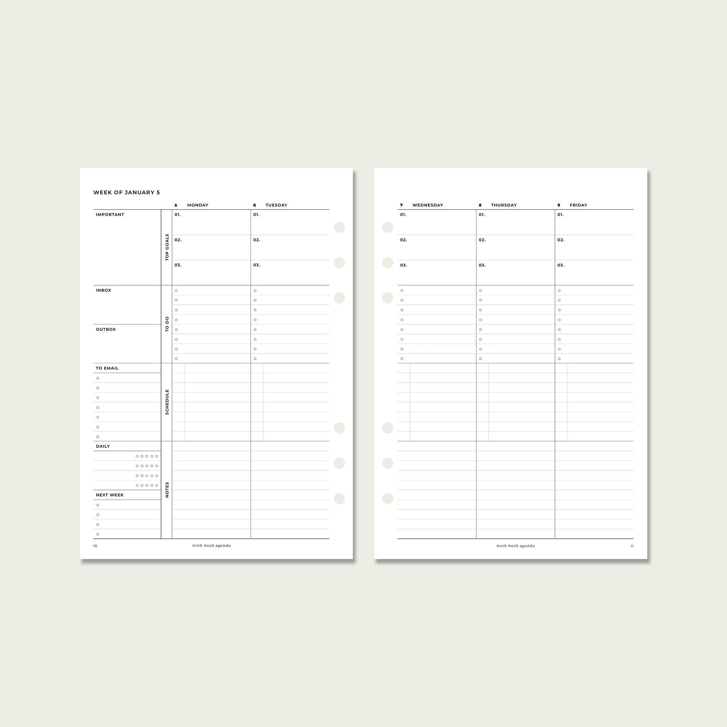 2026 Dated Planner (Jan - Jun) | A5 Rings