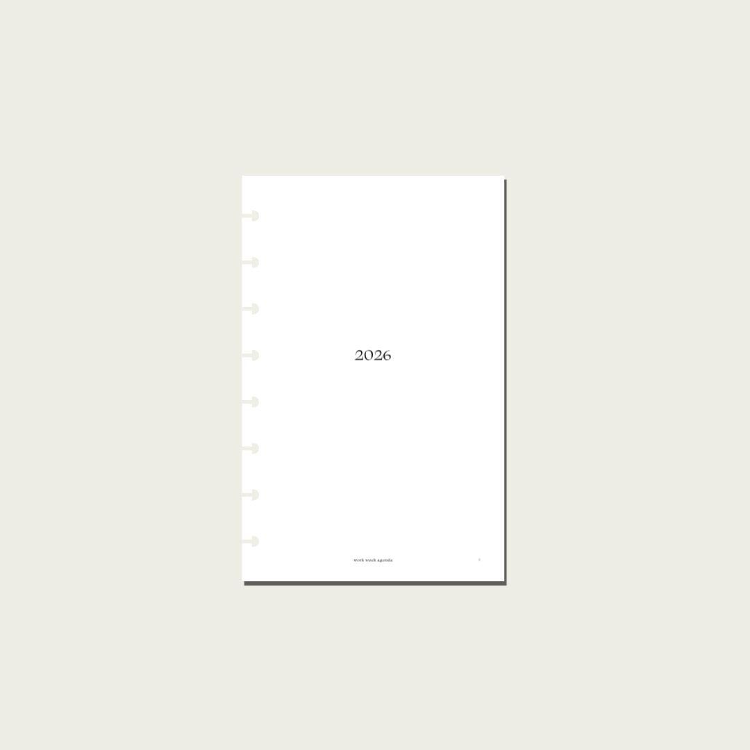 2026 Dated Planner (Jul - Dec) | Half Letter Discbound