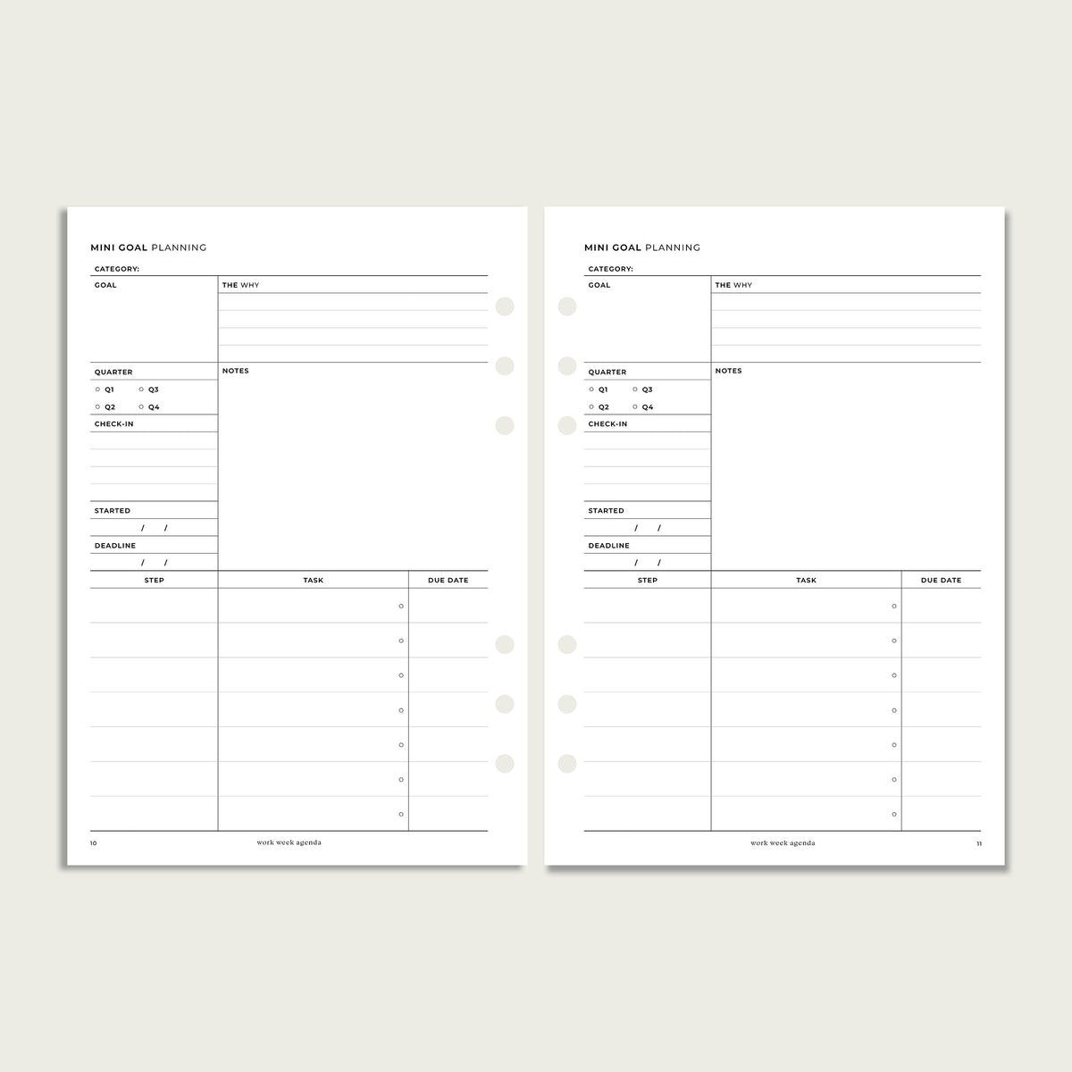 Goal Planning Planner Insert | A5 Rings