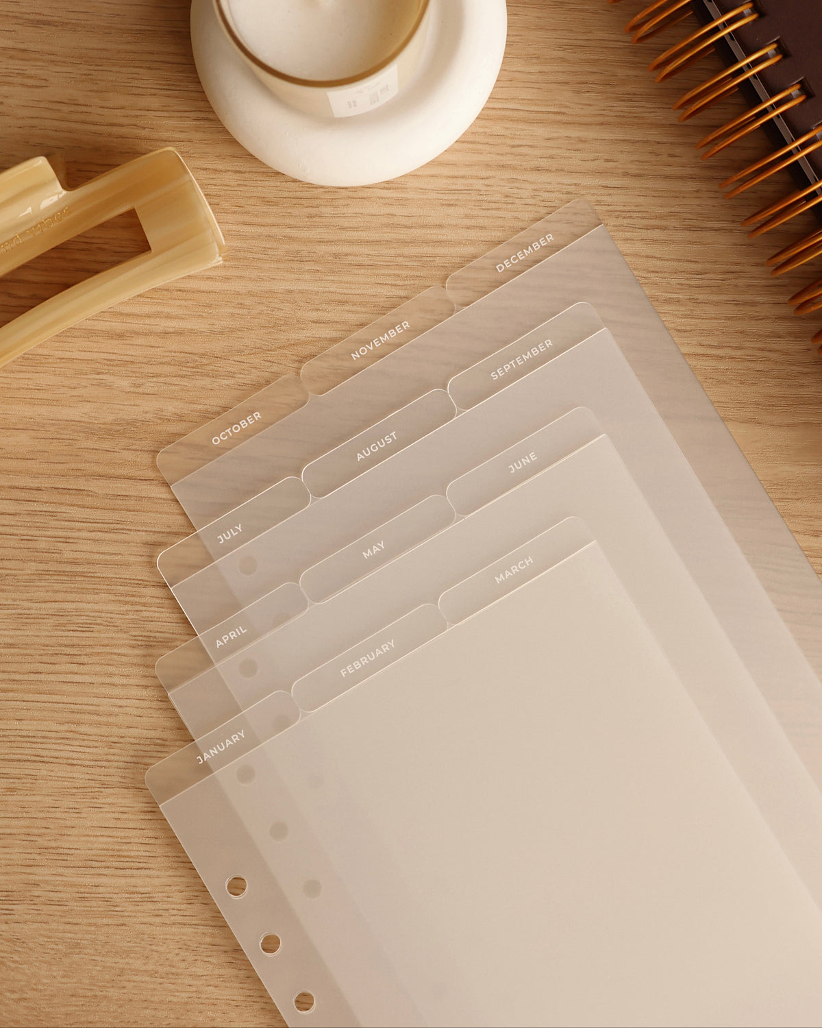 Monthly Divider Tabs | A5 Rings