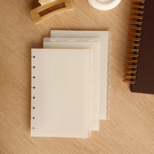 Monthly Divider Tabs | Half Letter Discbound