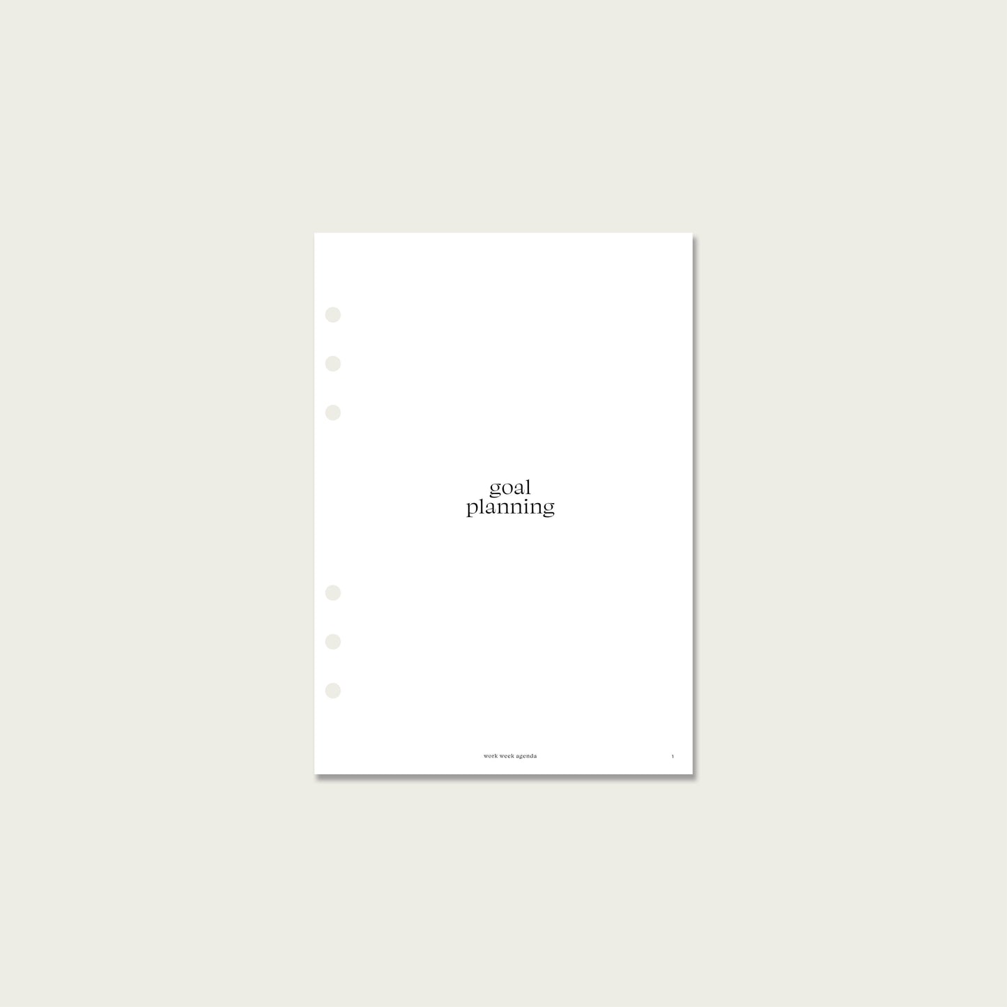 Goal Planning Planner Insert | A5 Rings