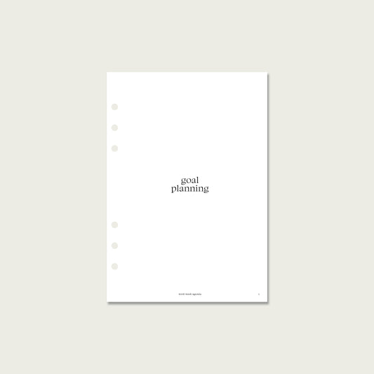 Goal Planning Planner Insert | A5 Rings