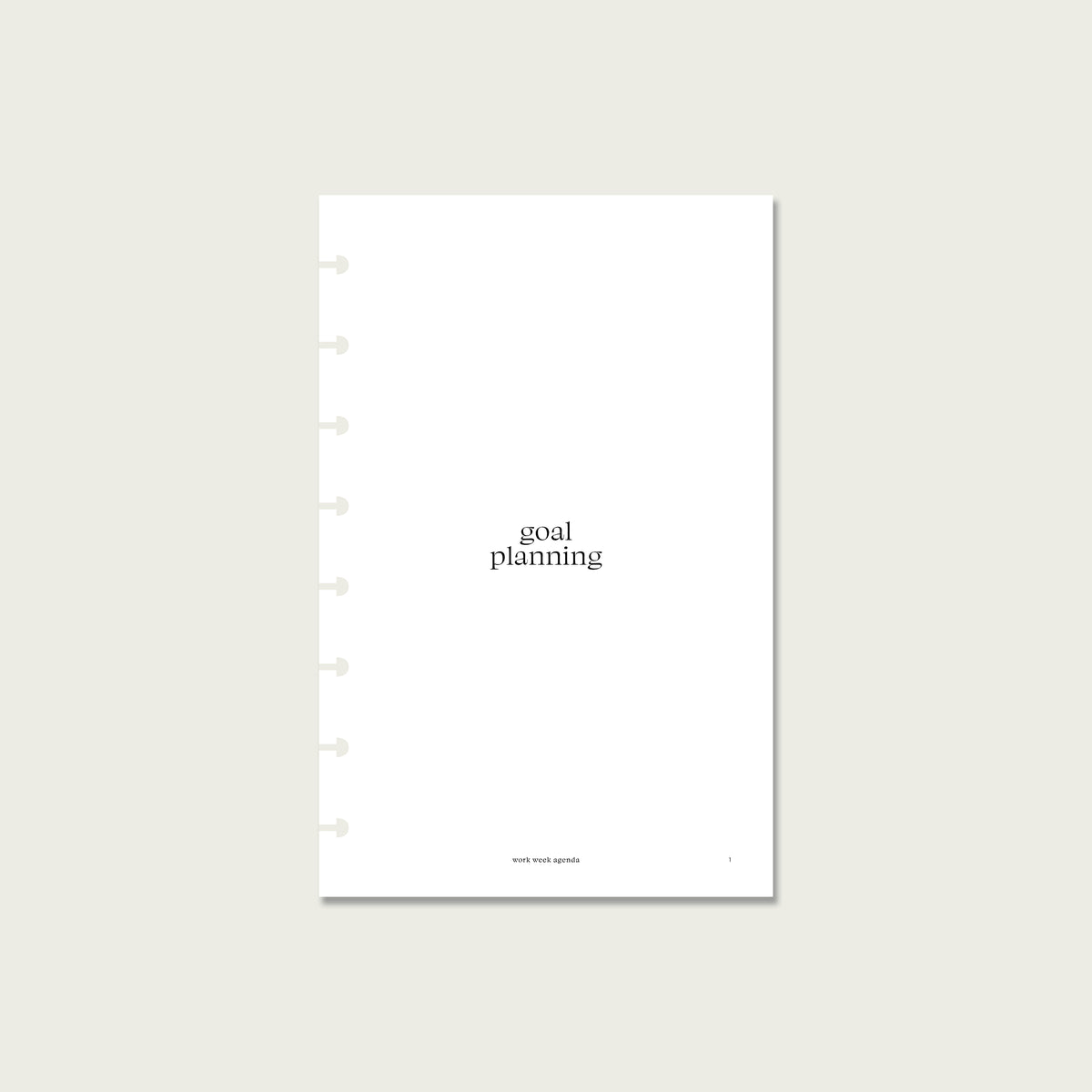 Goal Planning Planner Insert | Half Letter Discbound