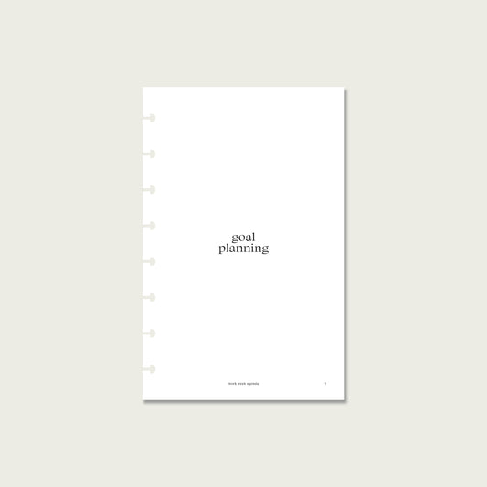 Goal Planning Planner Insert | Half Letter Discbound