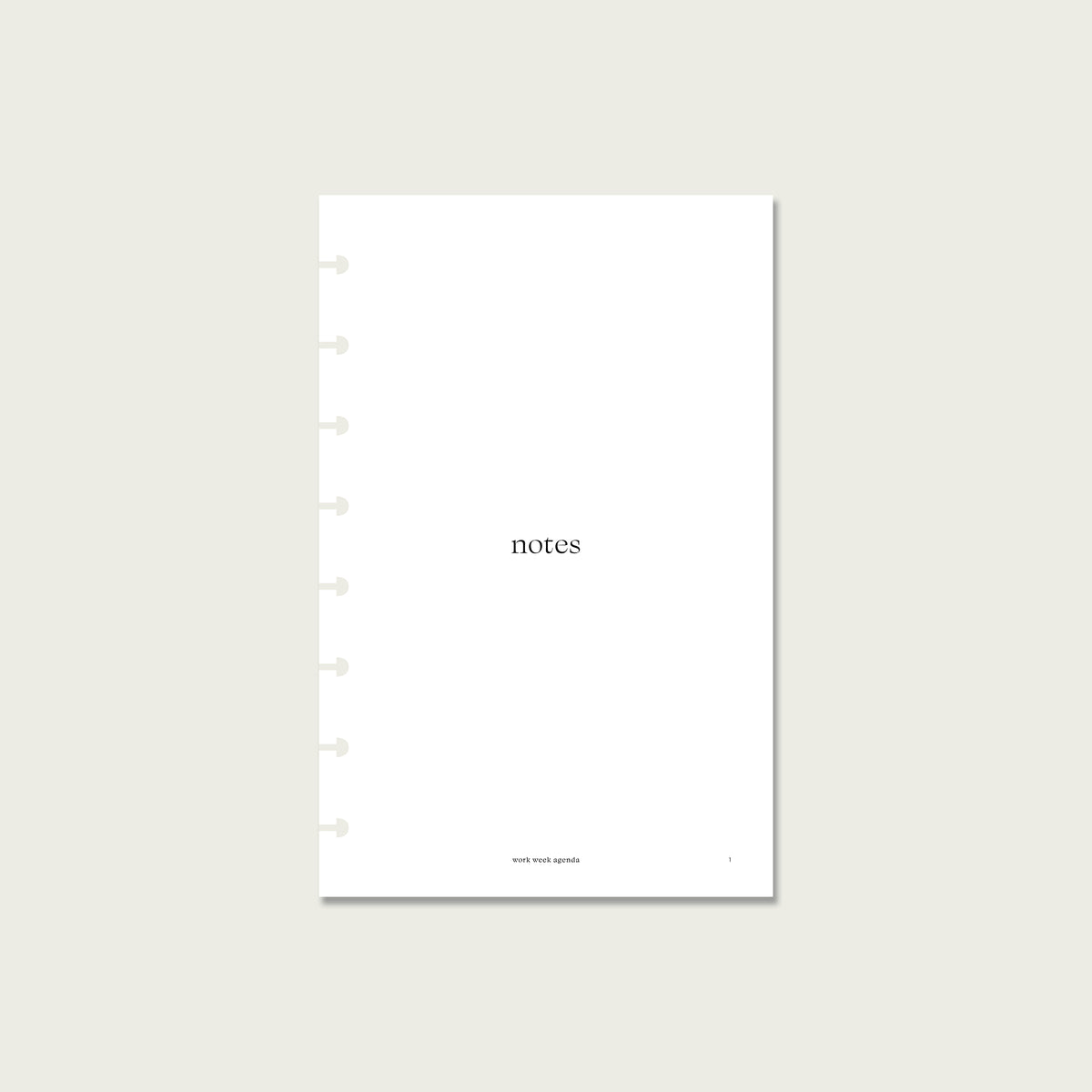 Notes Planner Insert | Half Letter Discbound