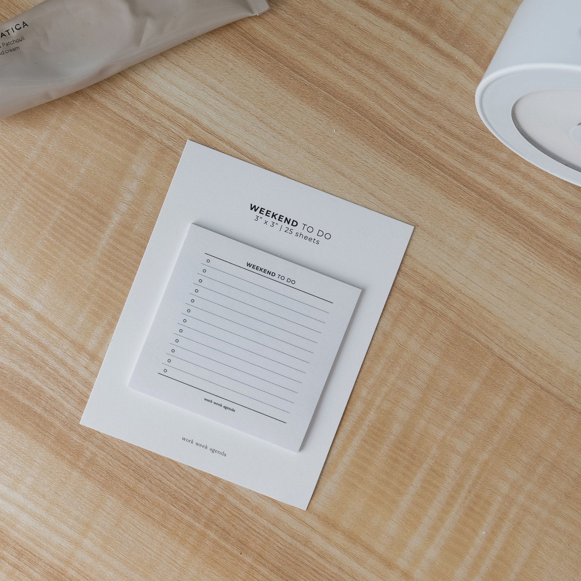Weekend To Do Sticky Note – Work Week Agenda