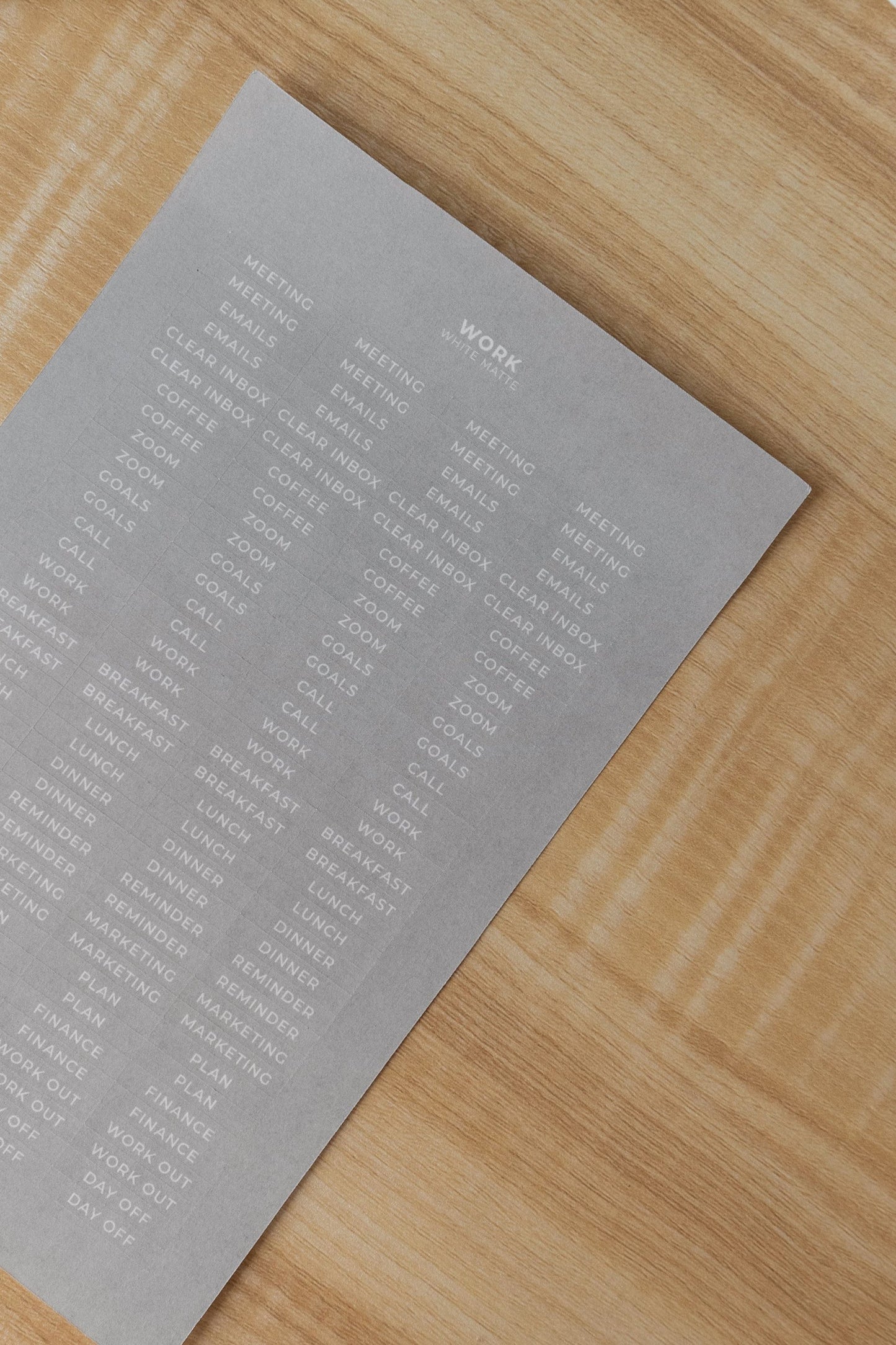 Work Label Stickers