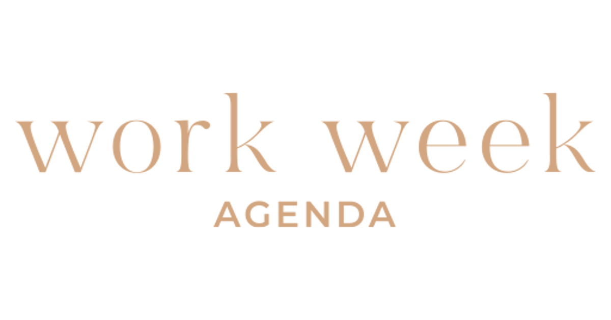 Work Week Agenda