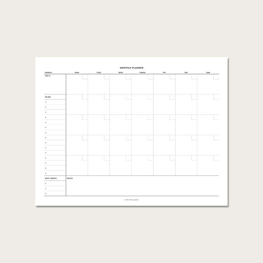 Monthly Notepad