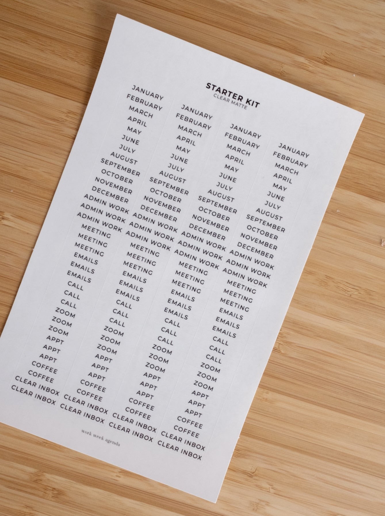 Starter Kit Label Stickers
